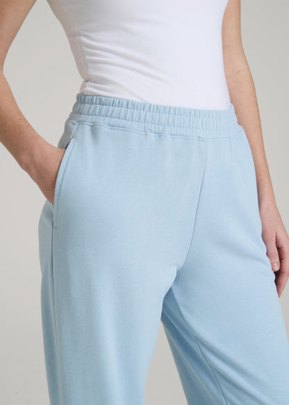 American Tall Women|Men Wearever Oversized French Terry Joggers for Tall Women in Ice Blue