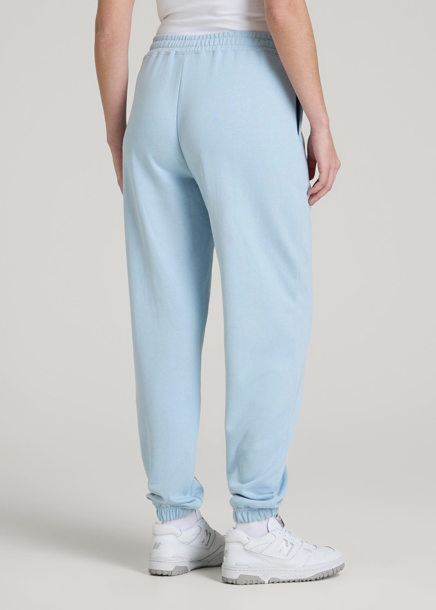 American Tall Women|Men Wearever Oversized French Terry Joggers for Tall Women in Ice Blue