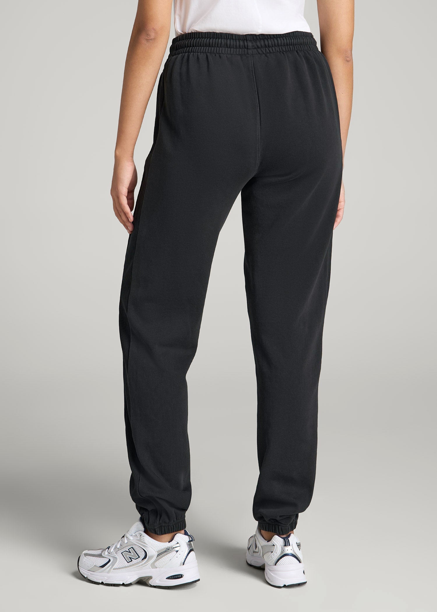 American Tall Women Wearever Fleece Regular Fit Sweatpants for Tall Women in Vintage Black