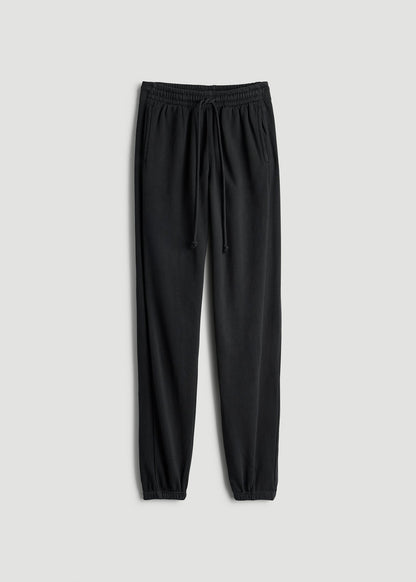American Tall Women Wearever Fleece Regular Fit Sweatpants for Tall Women in Vintage Black