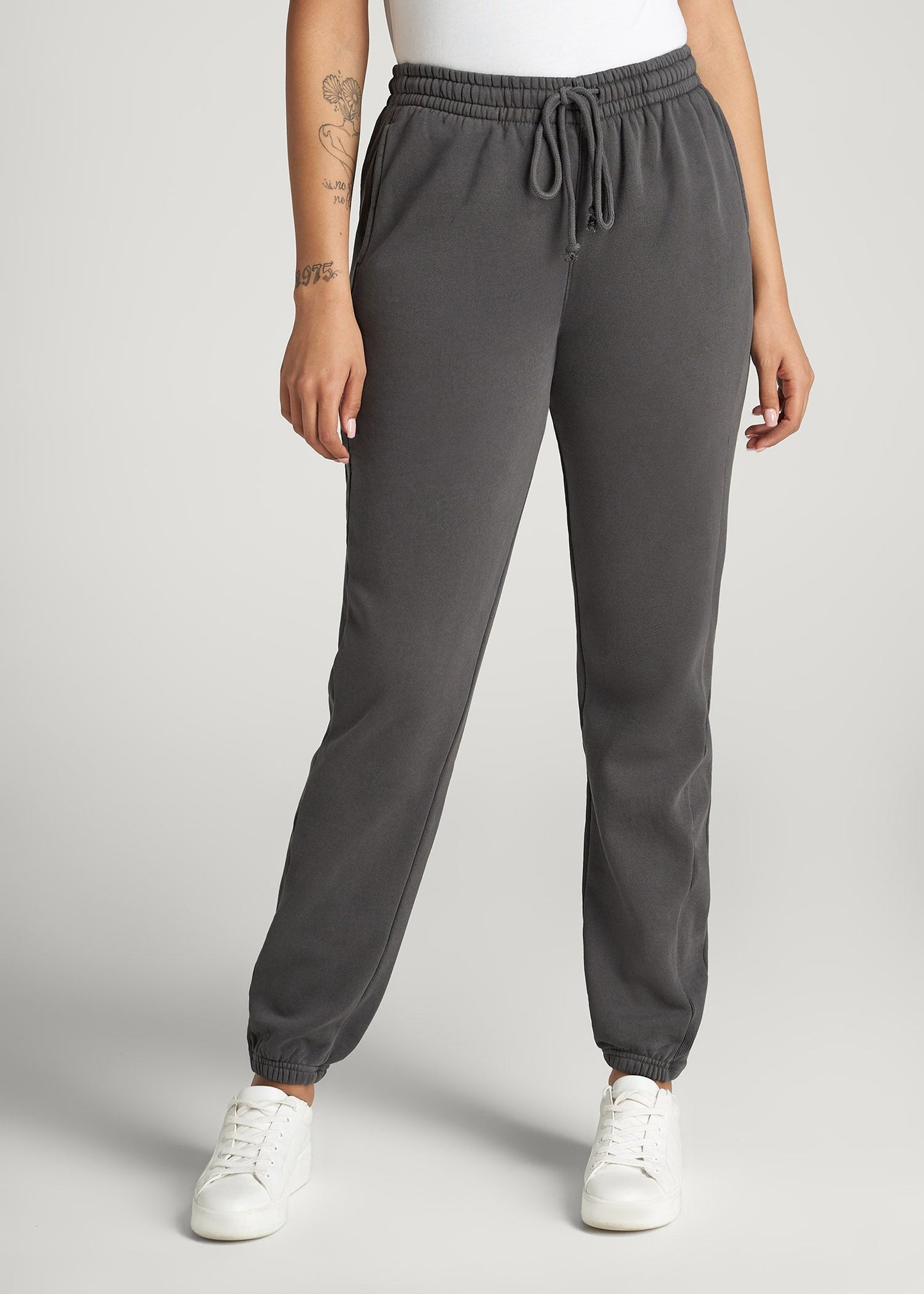 American Tall Women Wearever Fleece Regular Fit Sweatpants for Tall Women in Charcoal
