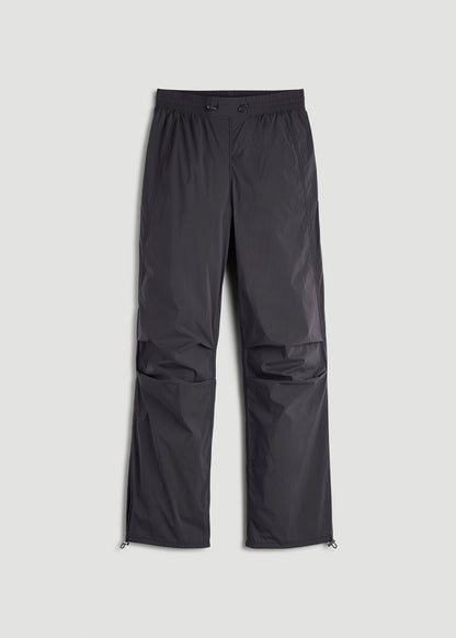 American Tall Women|Men Parachute Jogger for Tall Women in Dark Ash