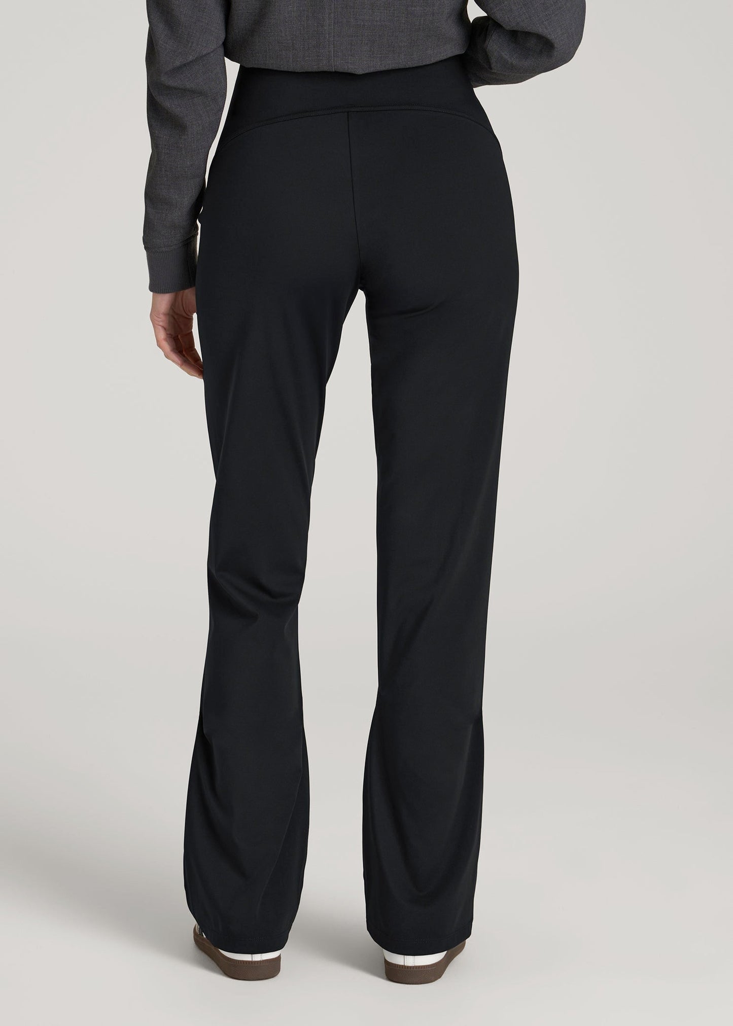 American Tall Women High Rise Pull On Mini Flare Pant for Tall Women in Black