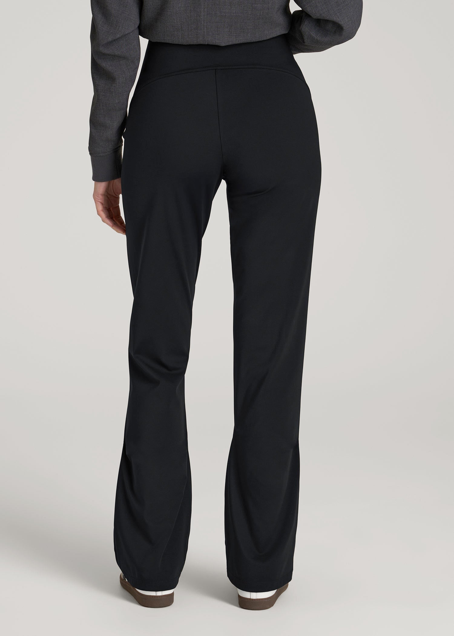 American Tall Women High Rise Pull On Mini Flare Pant for Tall Women in Black