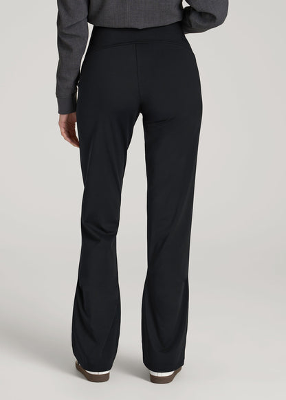 American Tall Women High Rise Pull On Mini Flare Pant for Tall Women in Black