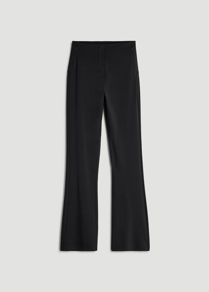 American Tall Women High Rise Pull On Mini Flare Pant for Tall Women in Black