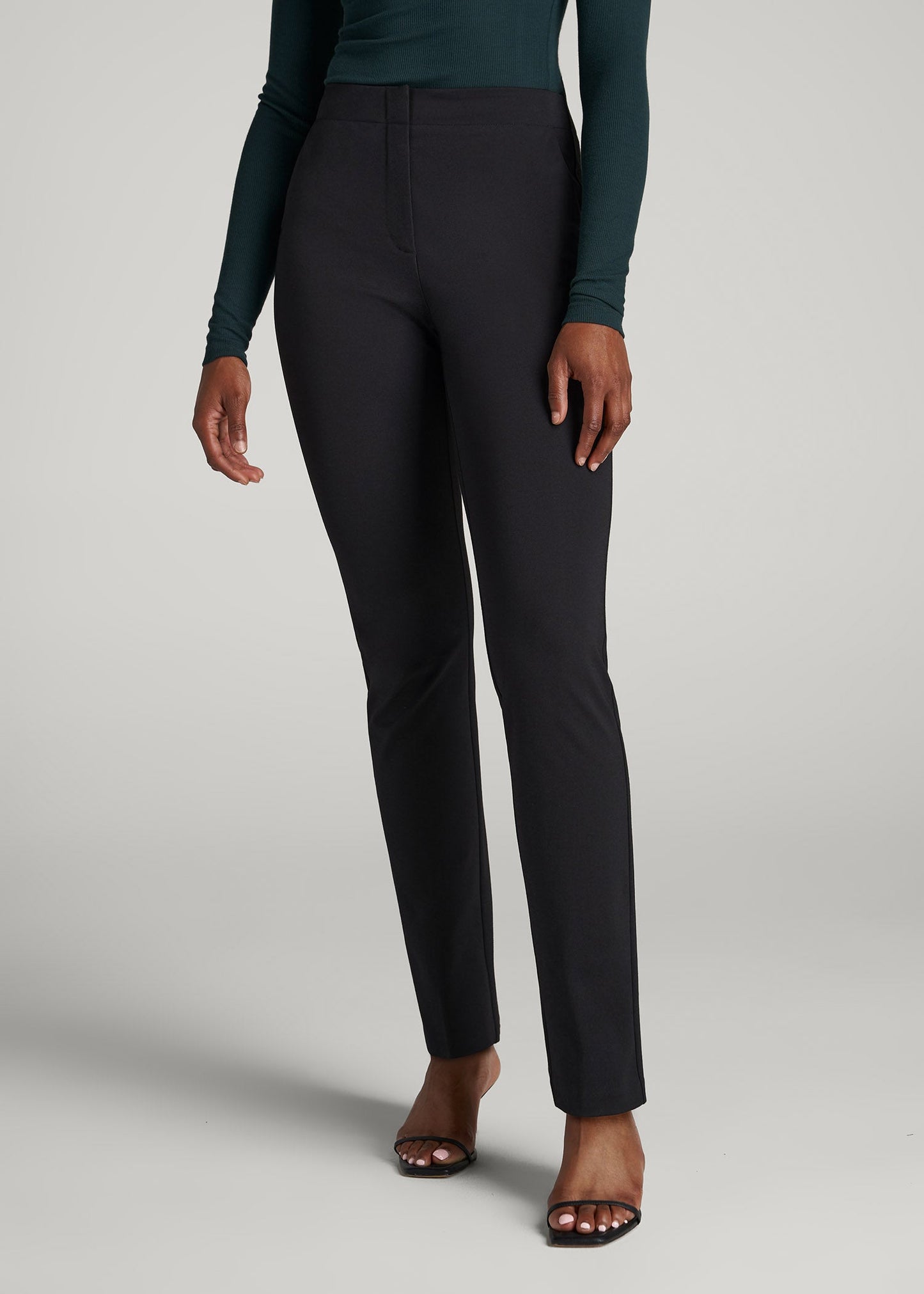 American Tall Women SLIM-Fit Dress Pants for Tall Women in Black
