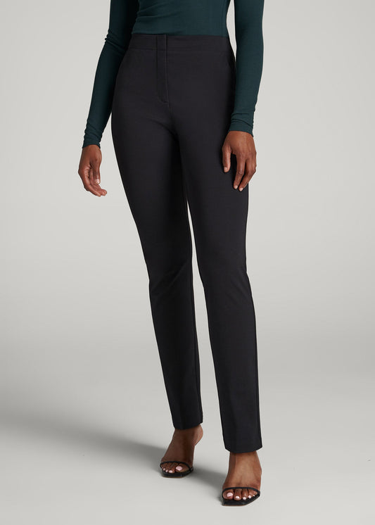 American Tall Women SLIM-Fit Dress Pants for Tall Women in Black