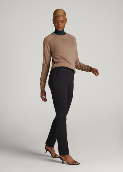 American Tall Women SLIM-Fit Dress Pants for Tall Women in Black