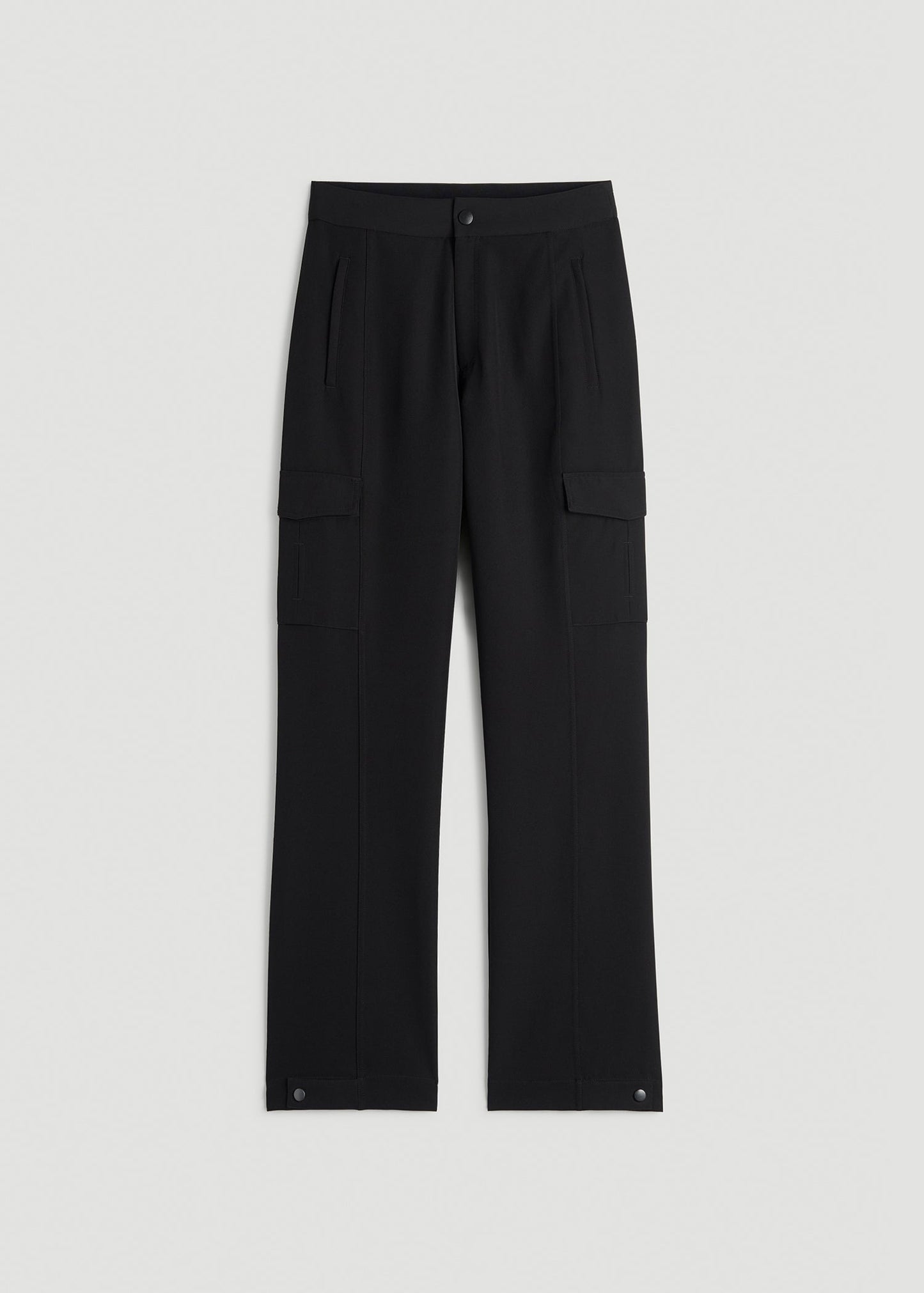 American Tall Women Traveler Cargo Pants for Tall Women in Black