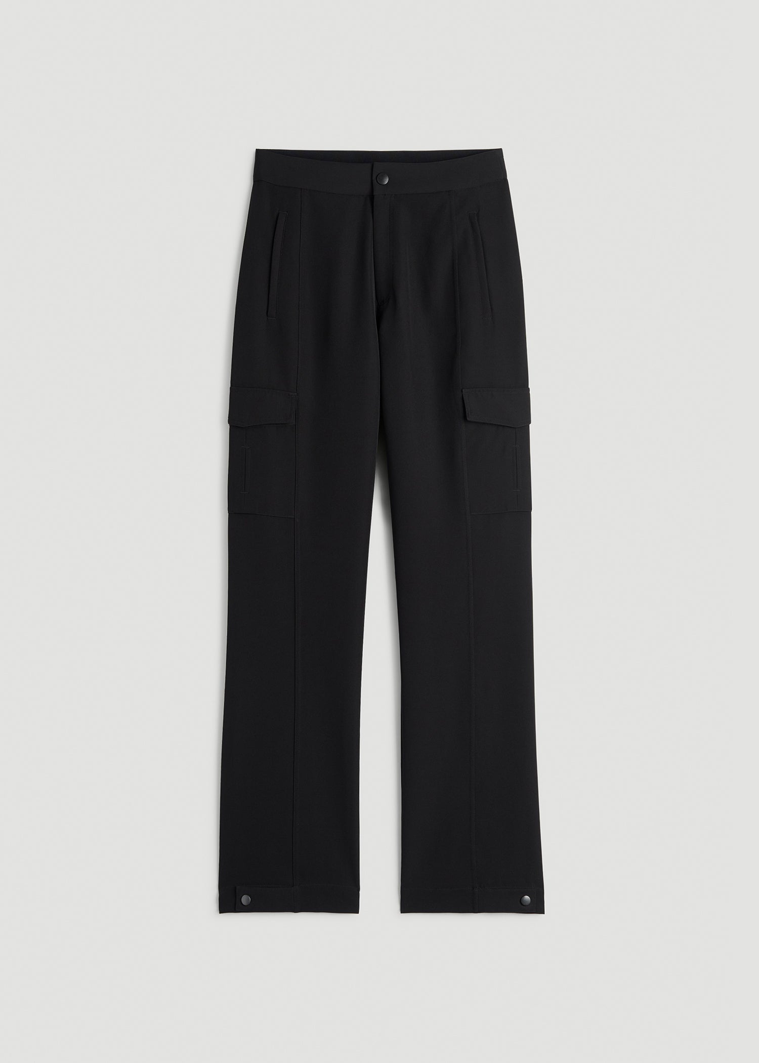 American Tall Women Traveler Cargo Pants for Tall Women in Black