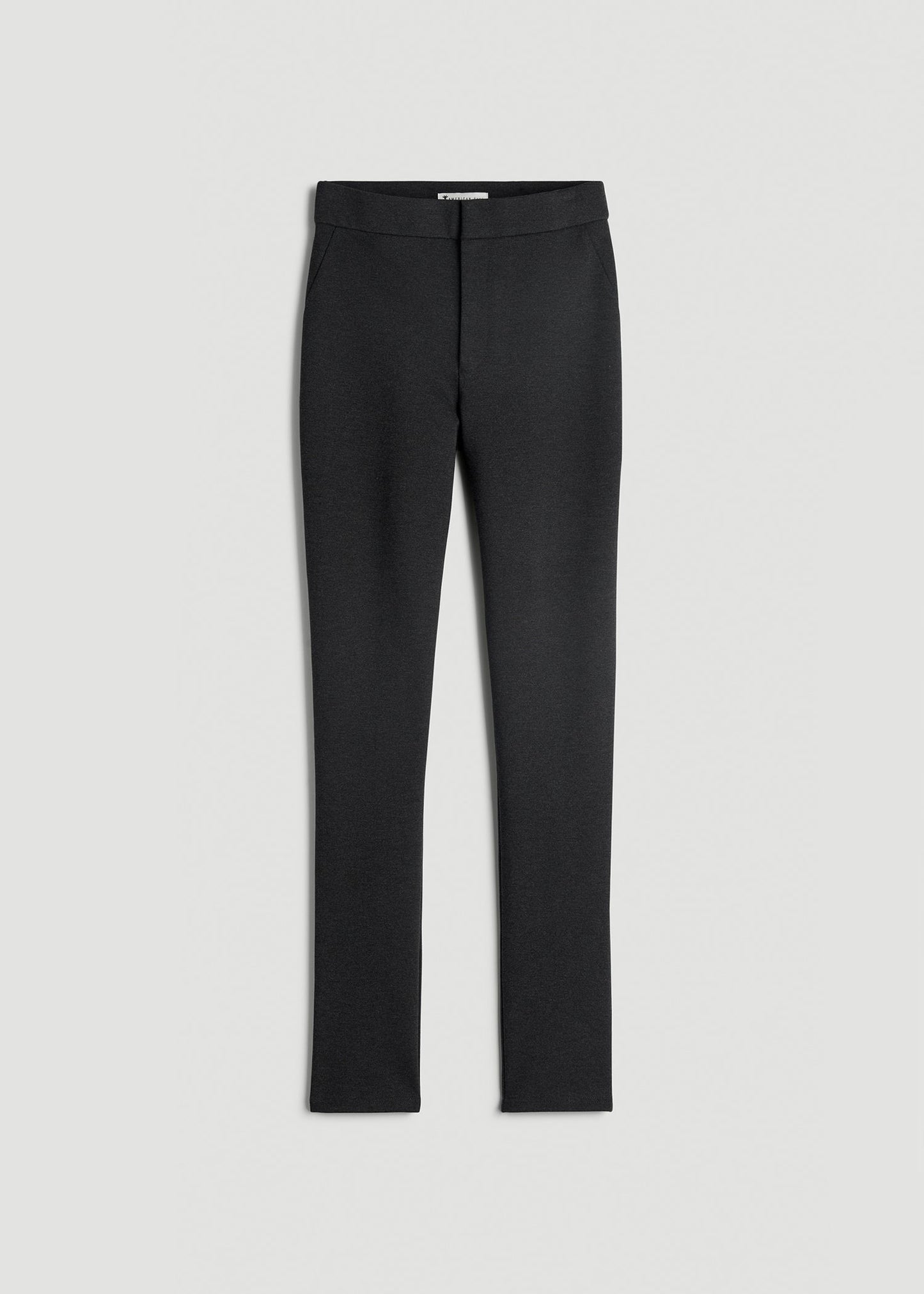 American Tall Women Soft Flex Ponte Skinny High Rise Pant for Tall Women in Dark Charcoal Heather