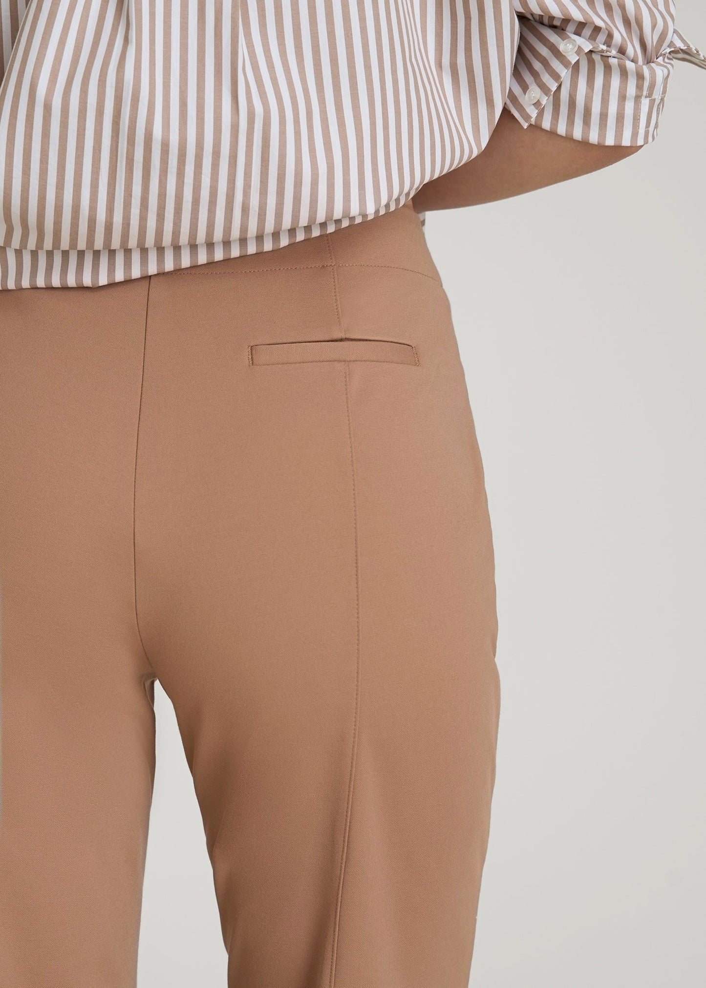 American Tall Women Freedom Flex Straight Leg Dress Pants for Tall Women in Woodsmoke