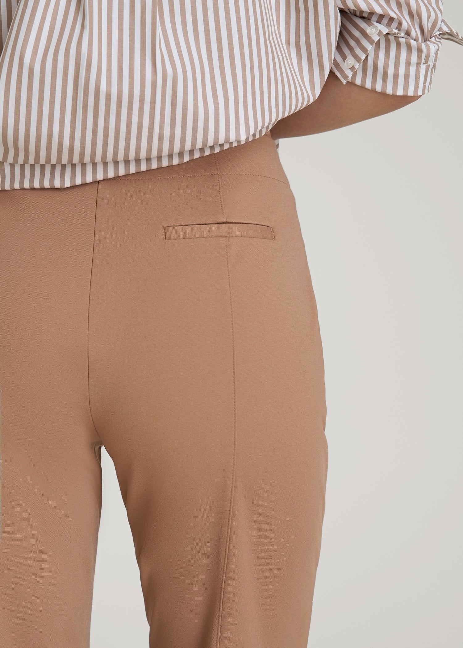 American Tall Women Freedom Flex Straight Leg Dress Pants for Tall Women in Woodsmoke