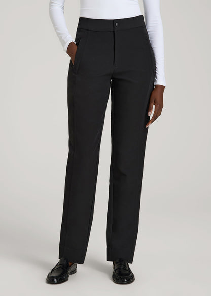 American Tall Women Traveler Tapered Fit Pant for Tall Women in Black