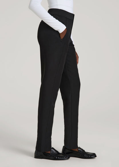 American Tall Women Traveler Tapered Fit Pant for Tall Women in Black