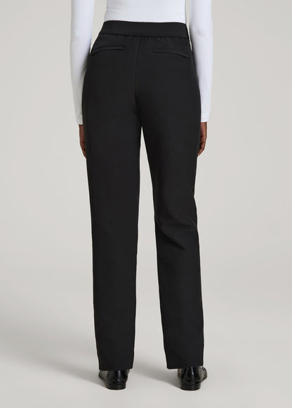 American Tall Women Traveler Tapered Fit Pant for Tall Women in Black