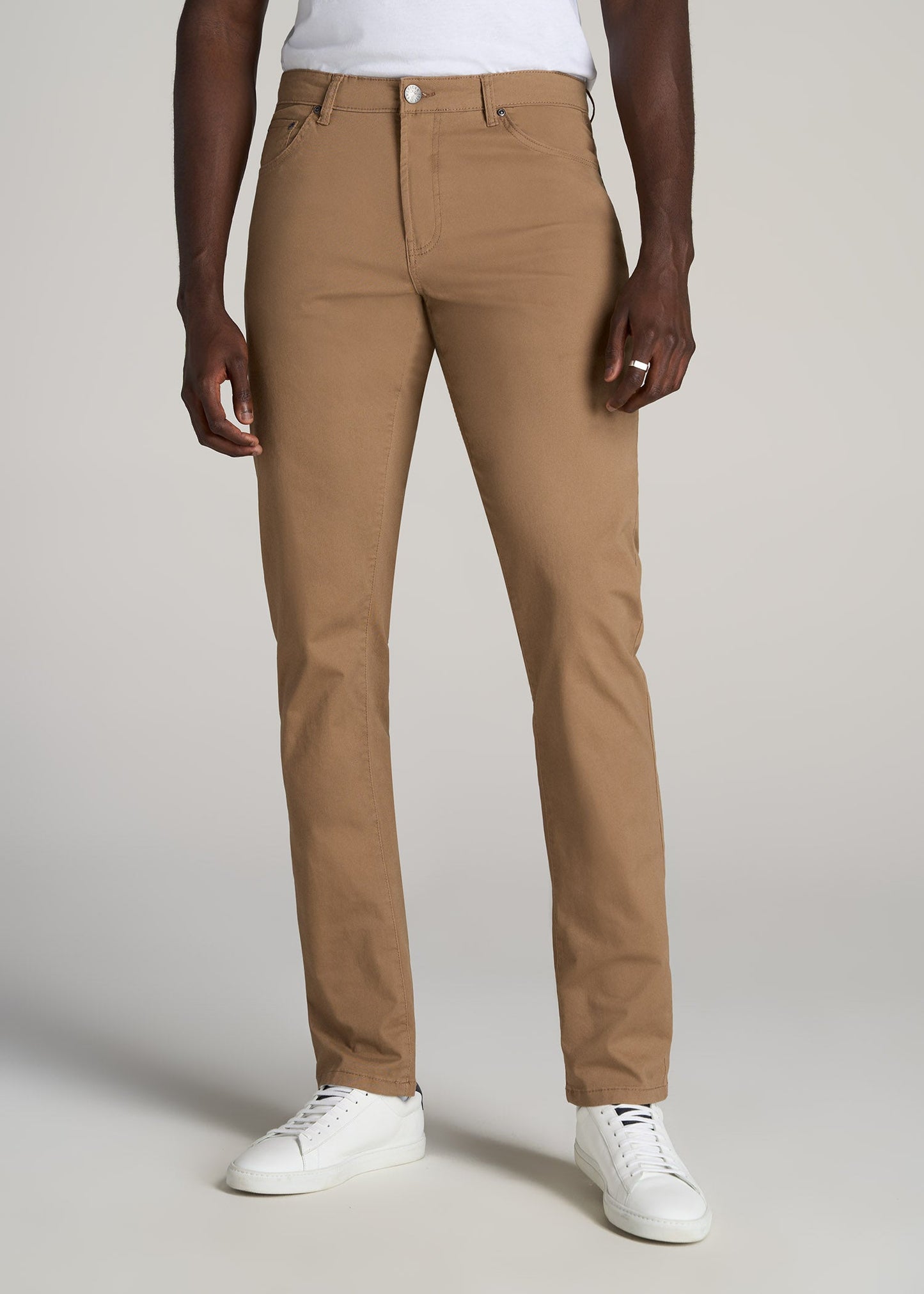 American Tall Men Carman TAPERED Fit Five Pocket Pants for Tall Men in Russet Brown