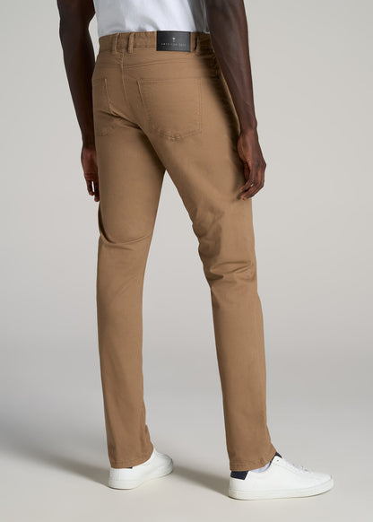 American Tall Men Carman TAPERED Fit Five Pocket Pants for Tall Men in Russet Brown