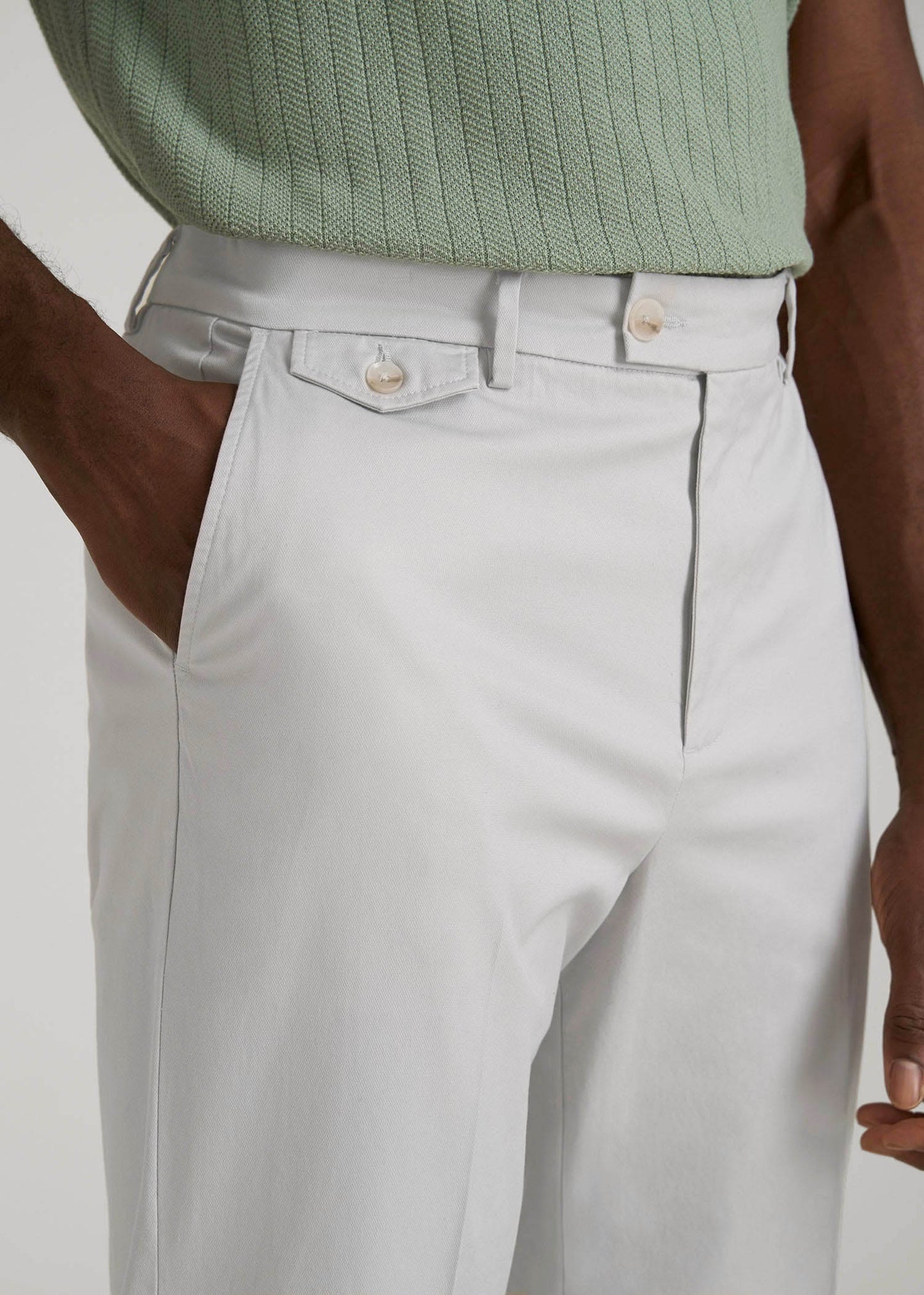 American Tall Men Refined Chinos for Tall Men in Grey Sand