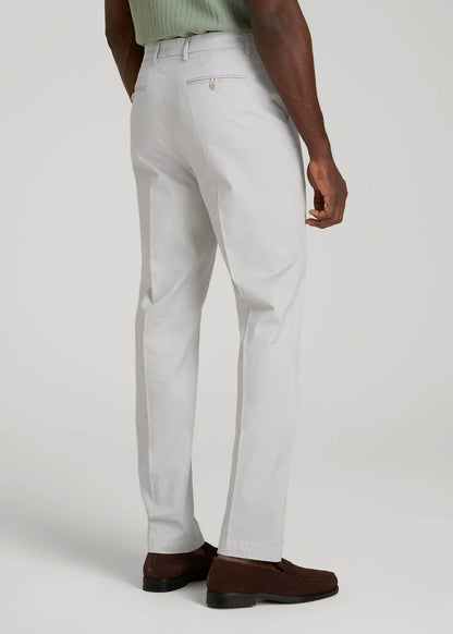 American Tall Men Refined Chinos for Tall Men in Grey Sand