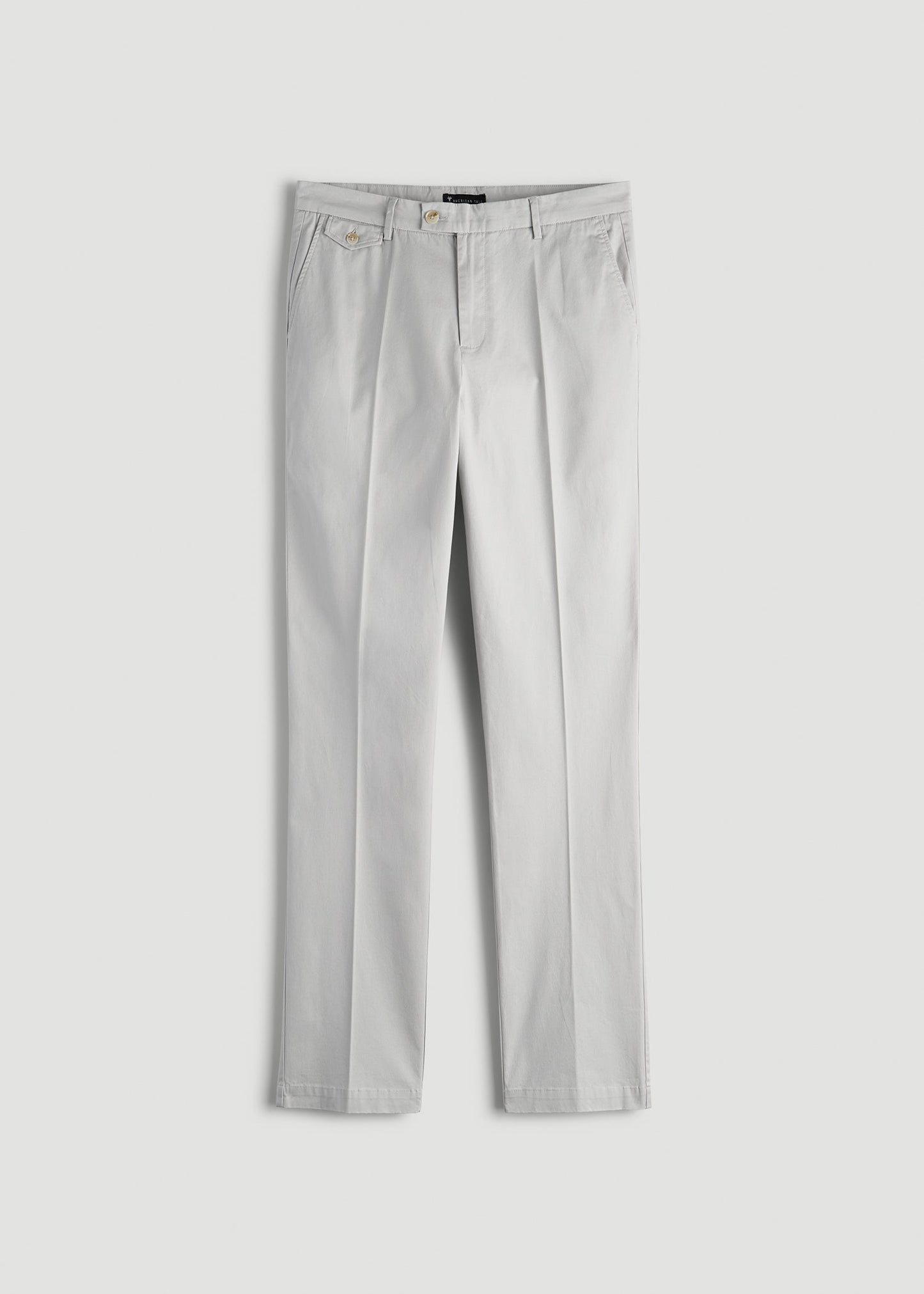 American Tall Men Refined Chinos for Tall Men in Grey Sand
