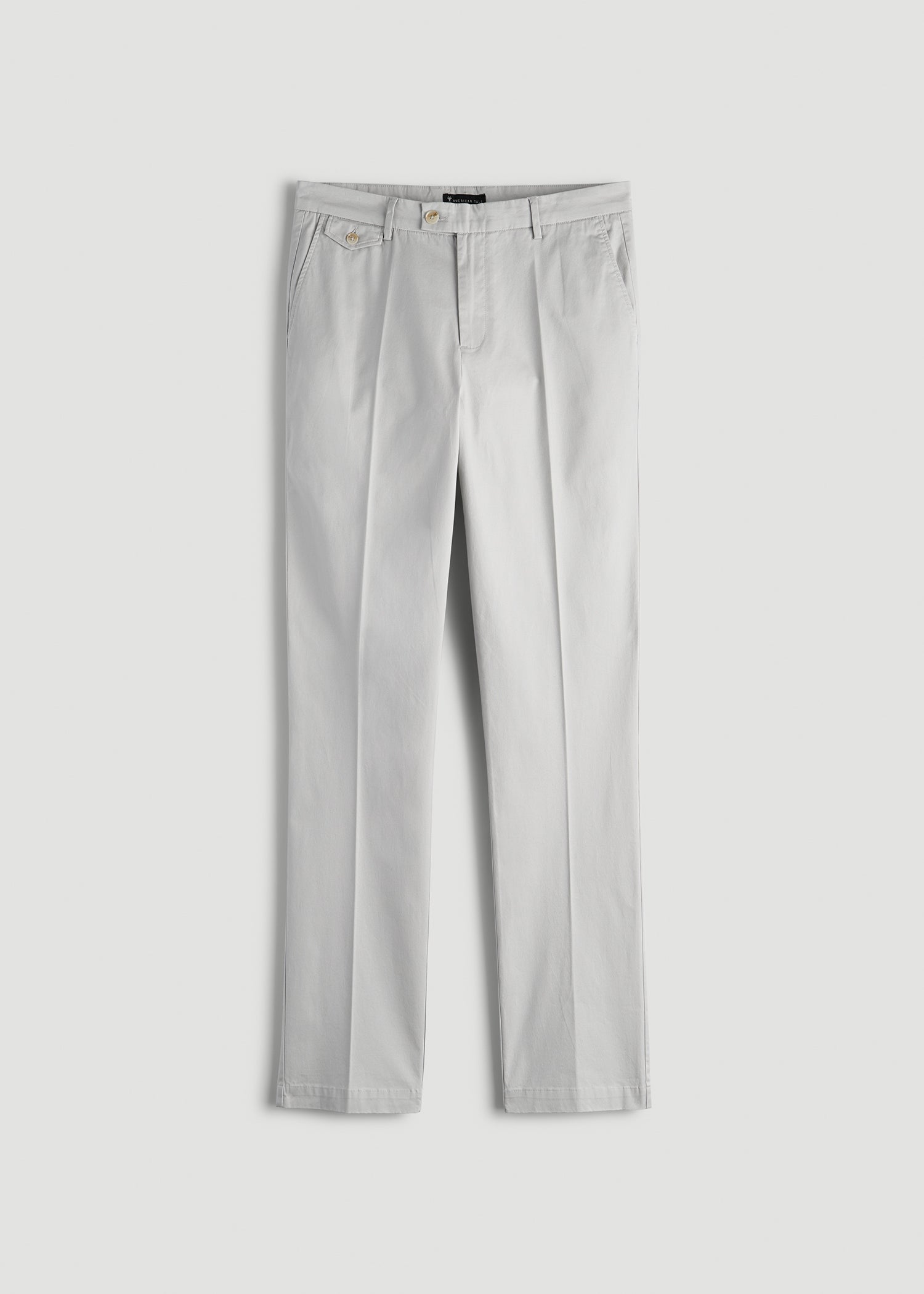American Tall Men Refined Chinos for Tall Men in Grey Sand