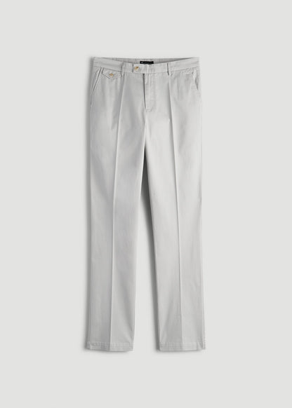American Tall Men Refined Chinos for Tall Men in Grey Sand