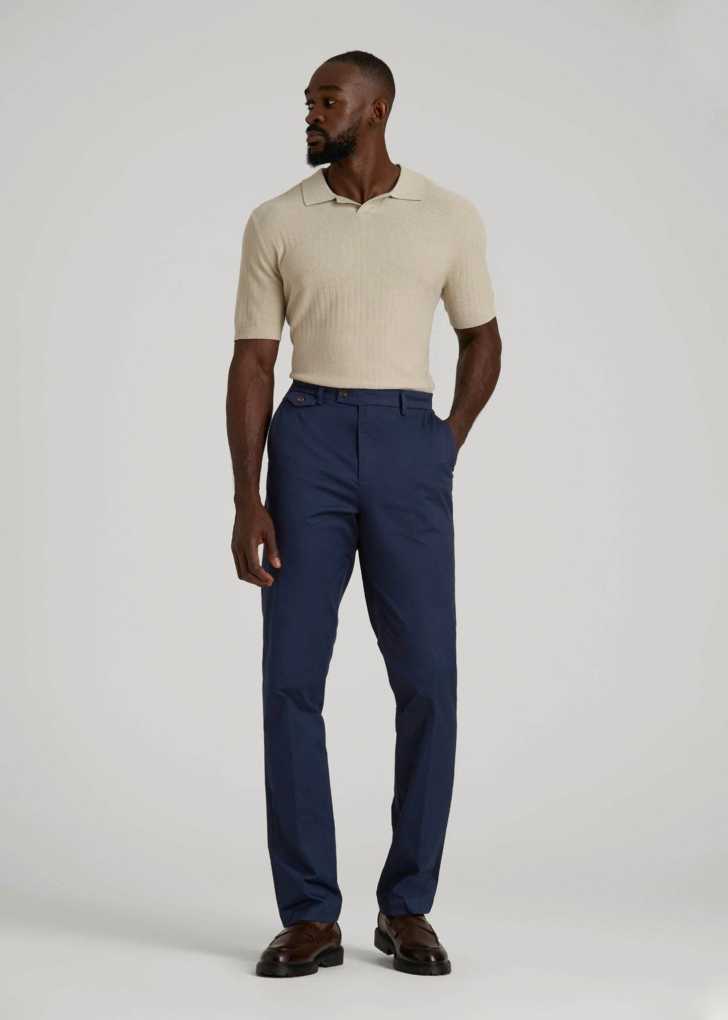 American Tall Men Refined Chinos for Tall Men in Navy