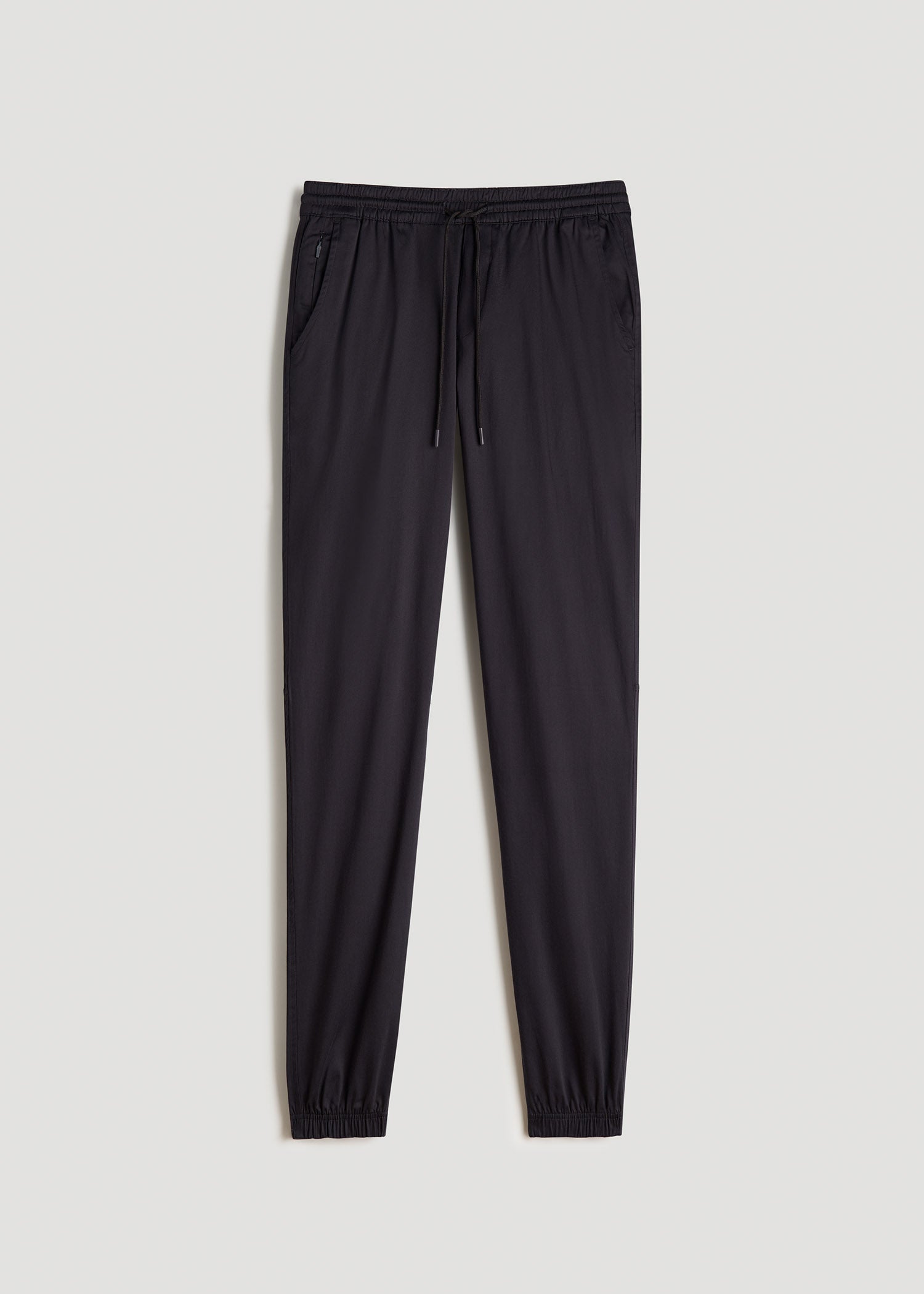 American Tall Men Stretch Twill Jogger Pants for Tall Men in Black