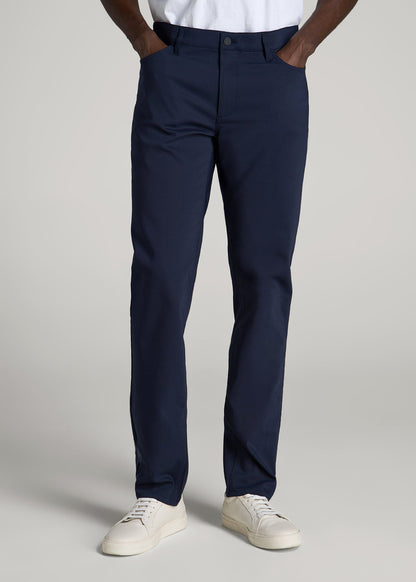 American Tall Men 365 Stretch 5-Pocket TAPERED Pants for Tall Men in Evening Blue