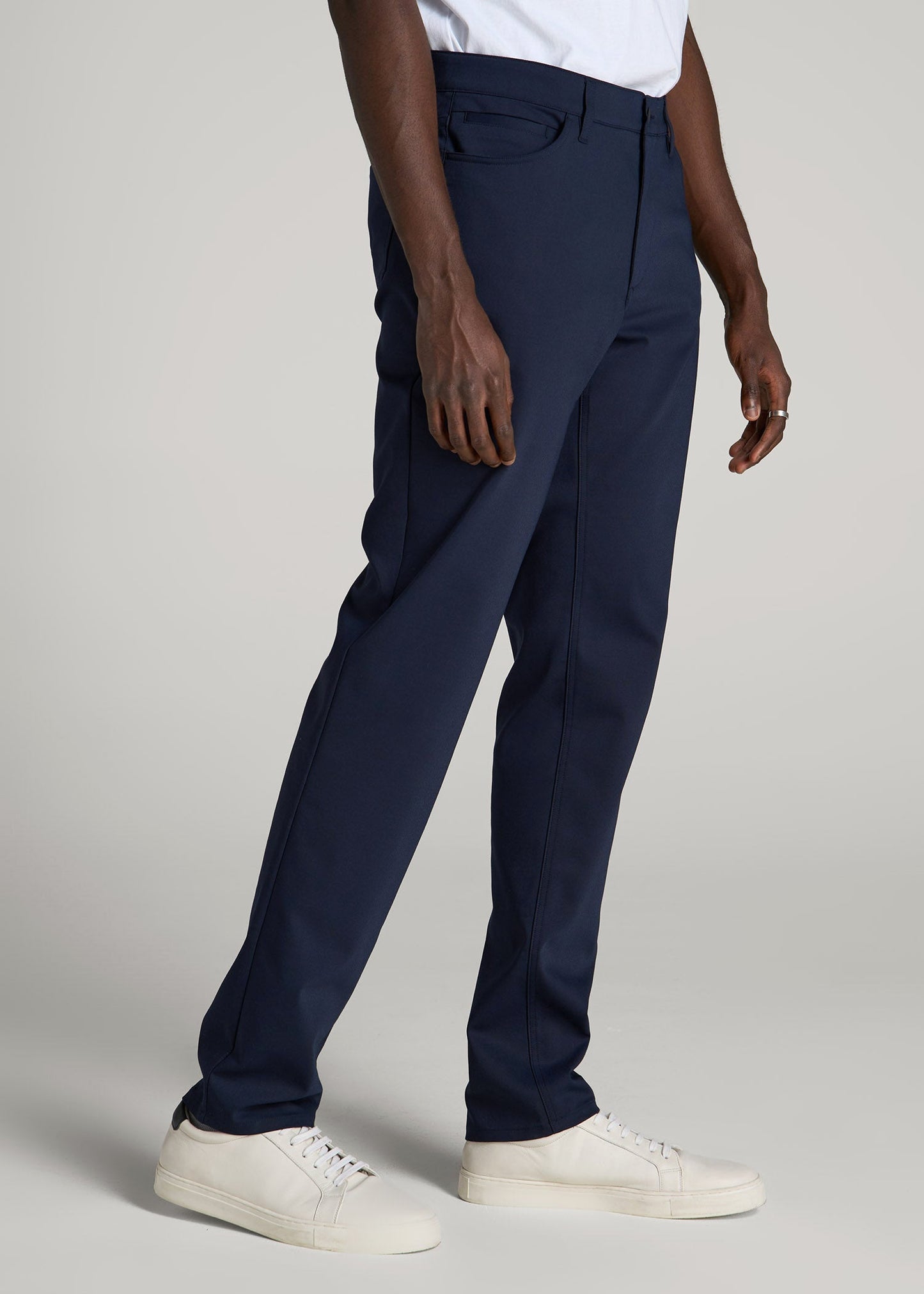 American Tall Men 365 Stretch 5-Pocket TAPERED Pants for Tall Men in Evening Blue