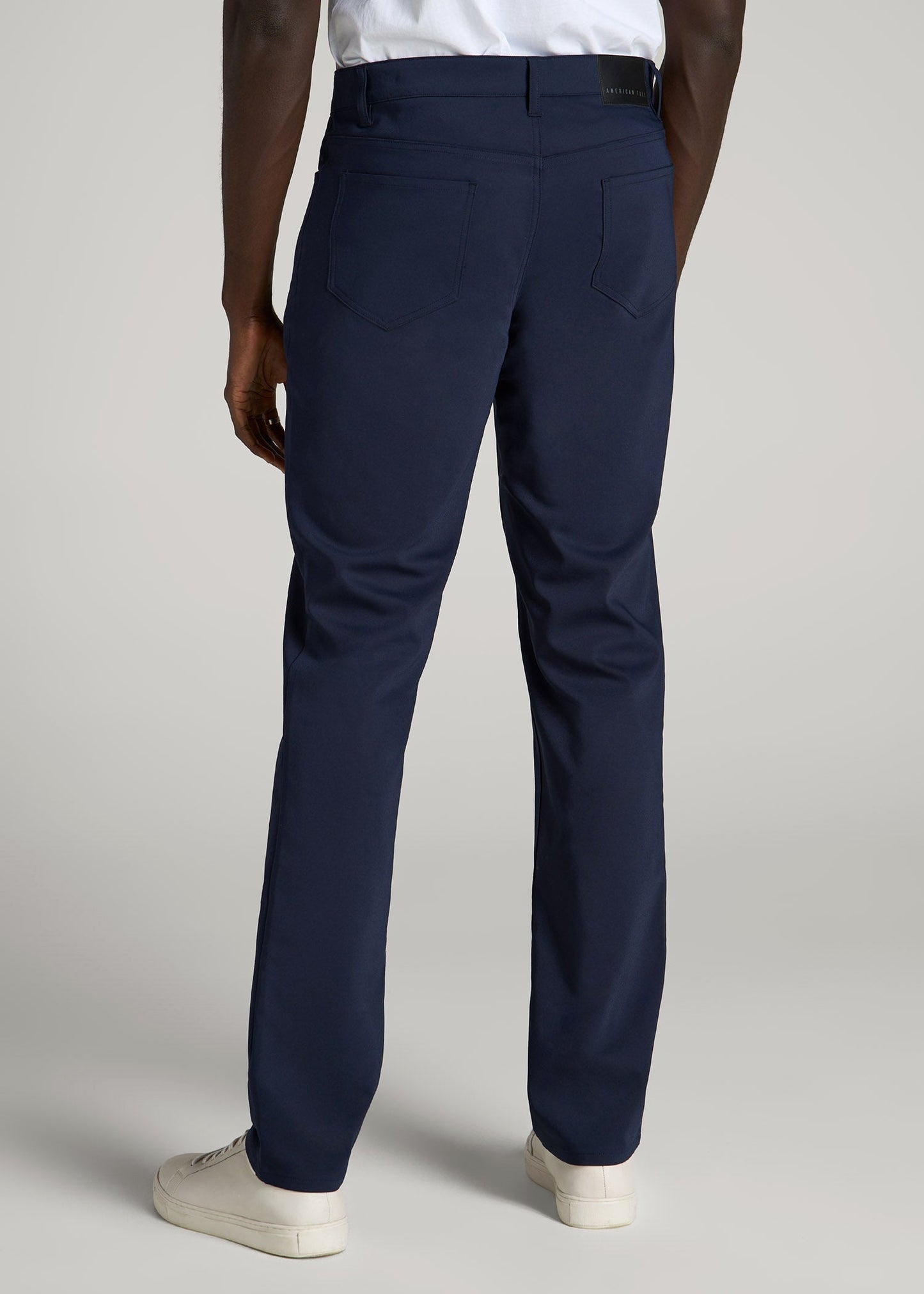 American Tall Men 365 Stretch 5-Pocket TAPERED Pants for Tall Men in Evening Blue