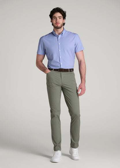 American Tall Men TAPERED-FIT Traveler Pants for Tall Men in Wreath Green