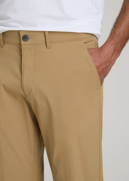 American Tall Men TAPERED FIT Traveler Chino Pants for Tall Men in Tannin