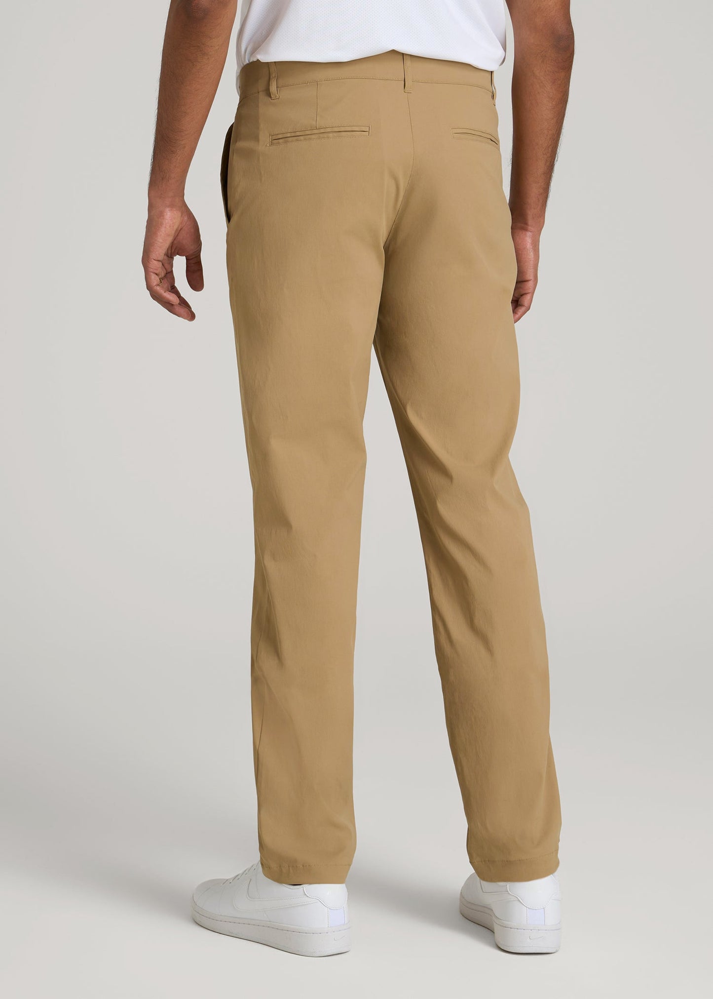 American Tall Men TAPERED FIT Traveler Chino Pants for Tall Men in Tannin