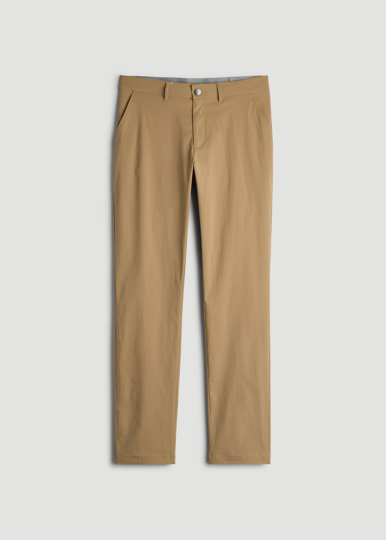 American Tall Men TAPERED FIT Traveler Chino Pants for Tall Men in Tannin