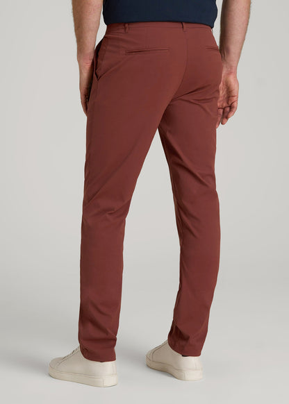 American Tall Men TAPERED FIT Traveler Chino Pants for Tall Men in Intense Rust