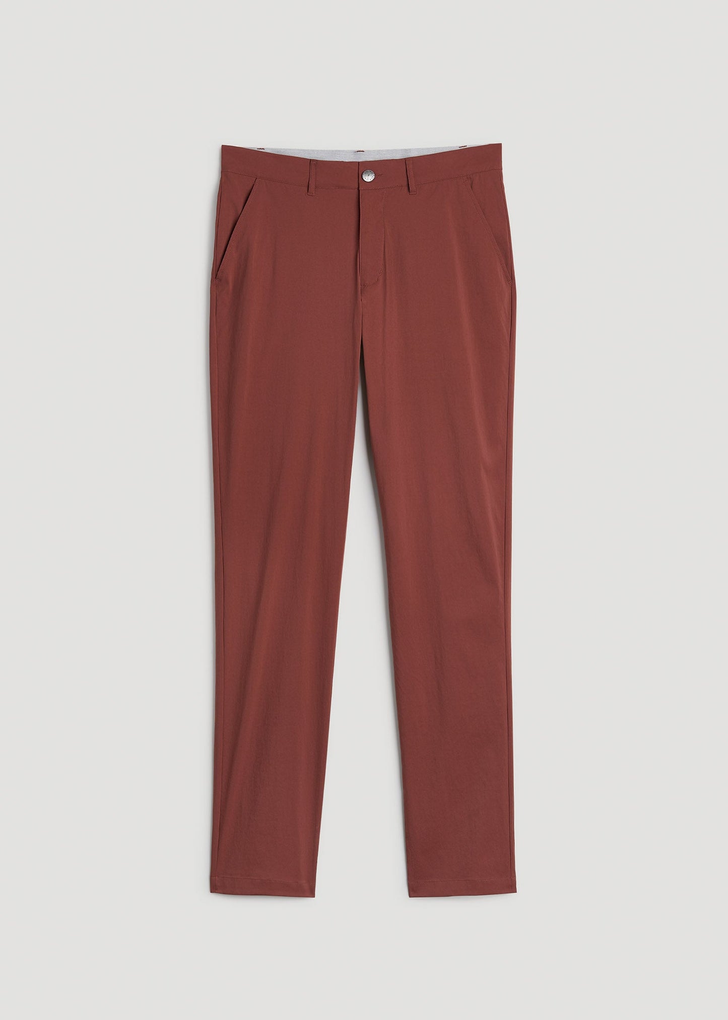 American Tall Men TAPERED FIT Traveler Chino Pants for Tall Men in Intense Rust