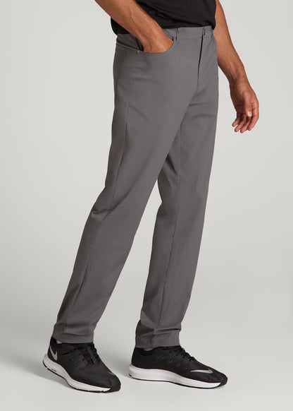 American Tall Men TAPERED-FIT Traveler Pants for Tall Men in Charcoal