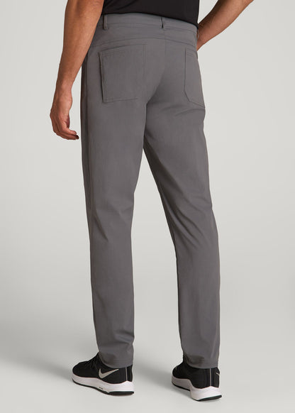 American Tall Men TAPERED-FIT Traveler Pants for Tall Men in Charcoal