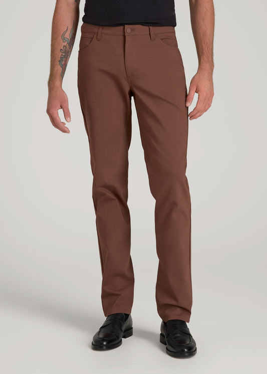 American Tall Men 365 Stretch 5-Pocket TAPERED Pants for Tall Men in Otter Brown