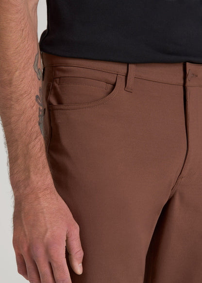 American Tall Men 365 Stretch 5-Pocket TAPERED Pants for Tall Men in Otter Brown