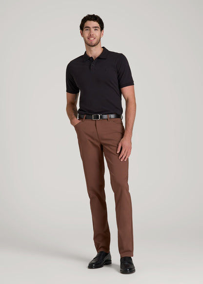 American Tall Men 365 Stretch 5-Pocket TAPERED Pants for Tall Men in Otter Brown