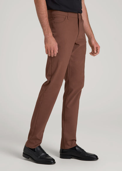 American Tall Men 365 Stretch 5-Pocket TAPERED Pants for Tall Men in Otter Brown