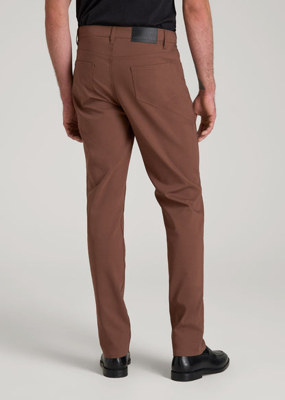 American Tall Men 365 Stretch 5-Pocket TAPERED Pants for Tall Men in Otter Brown