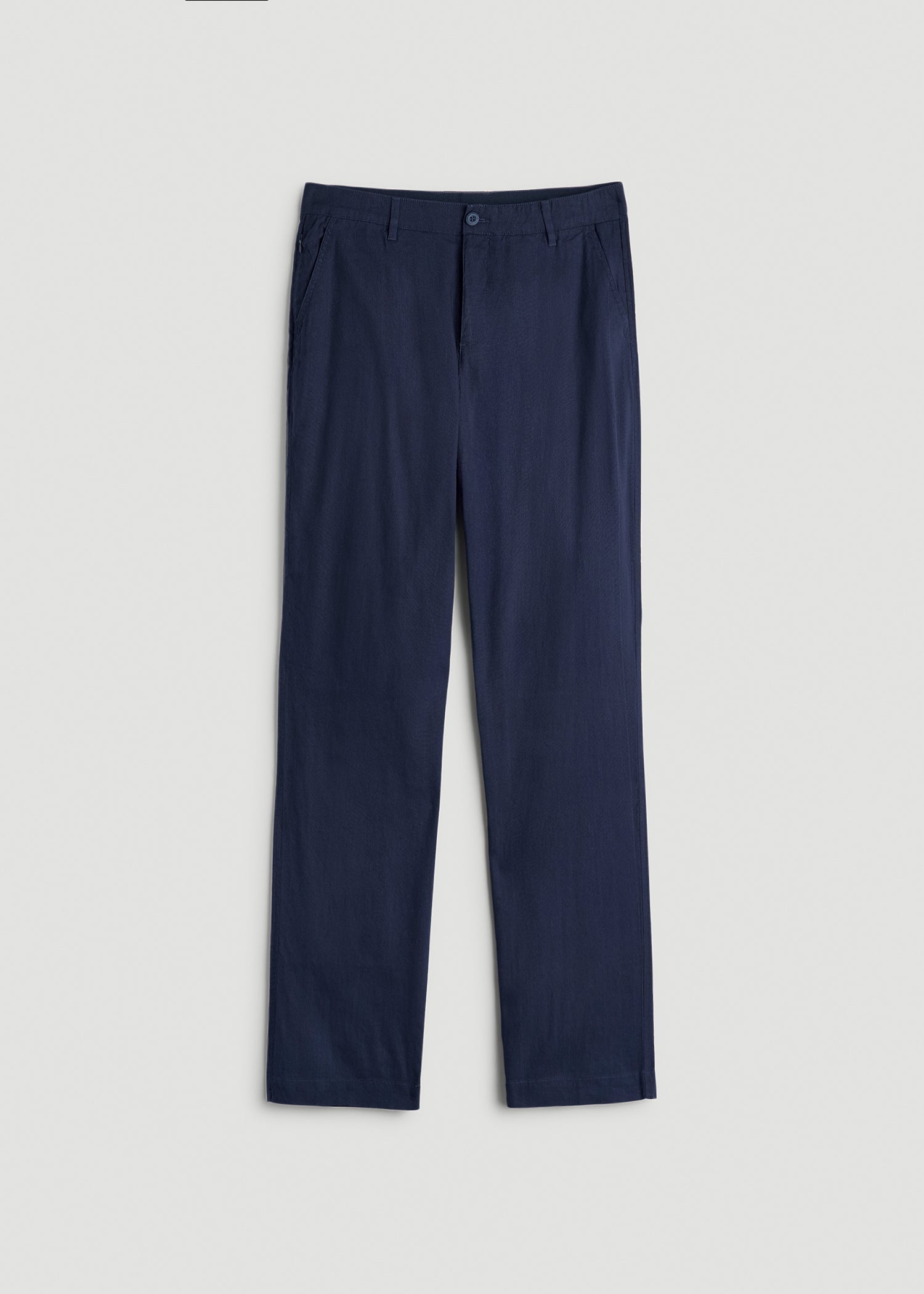 American Tall Men Garment Dyed Linen Casual Pants for Tall Men in Summer Blue