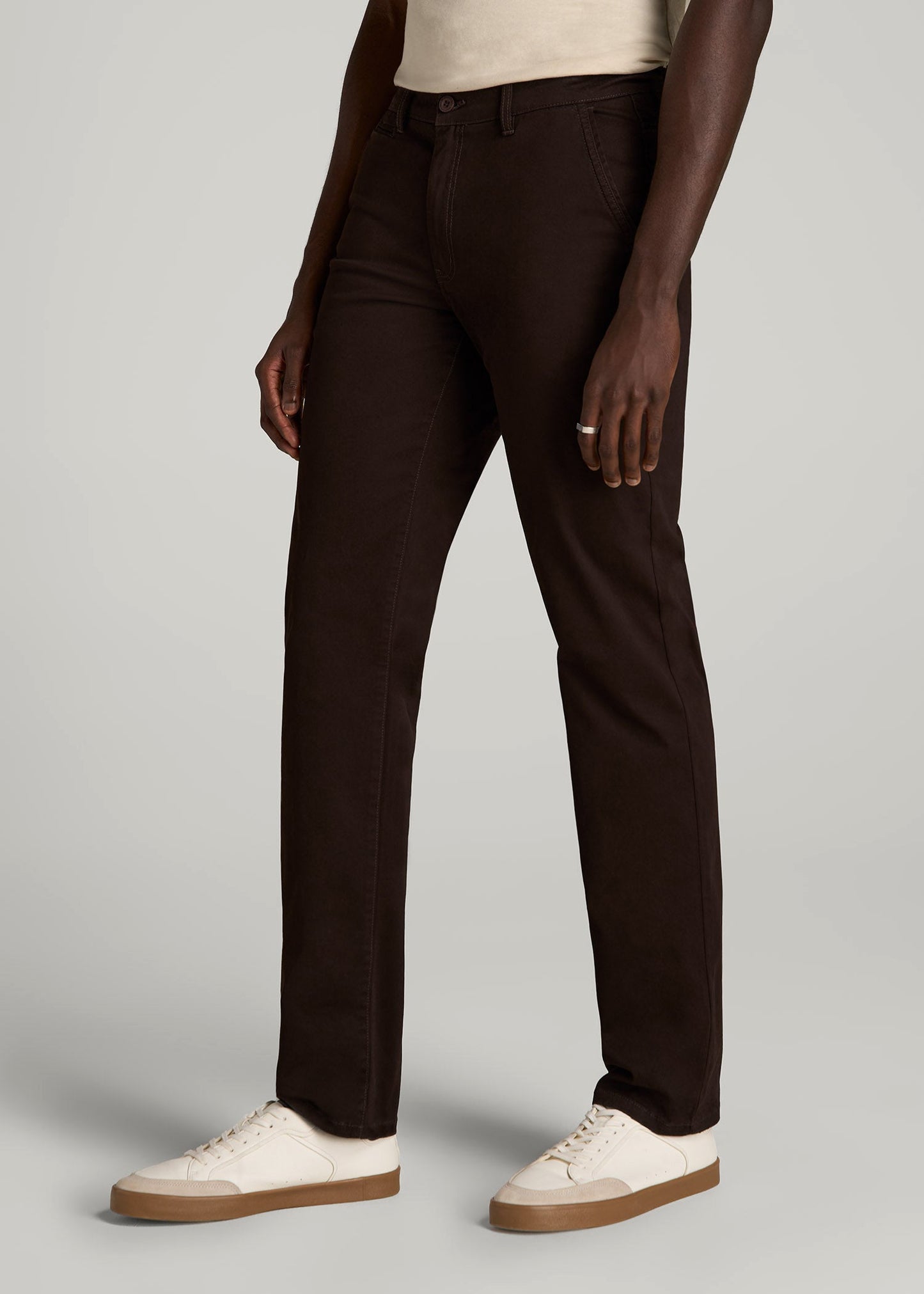 American Tall Men Carman TAPERED Chinos for Tall Men in Chocolate