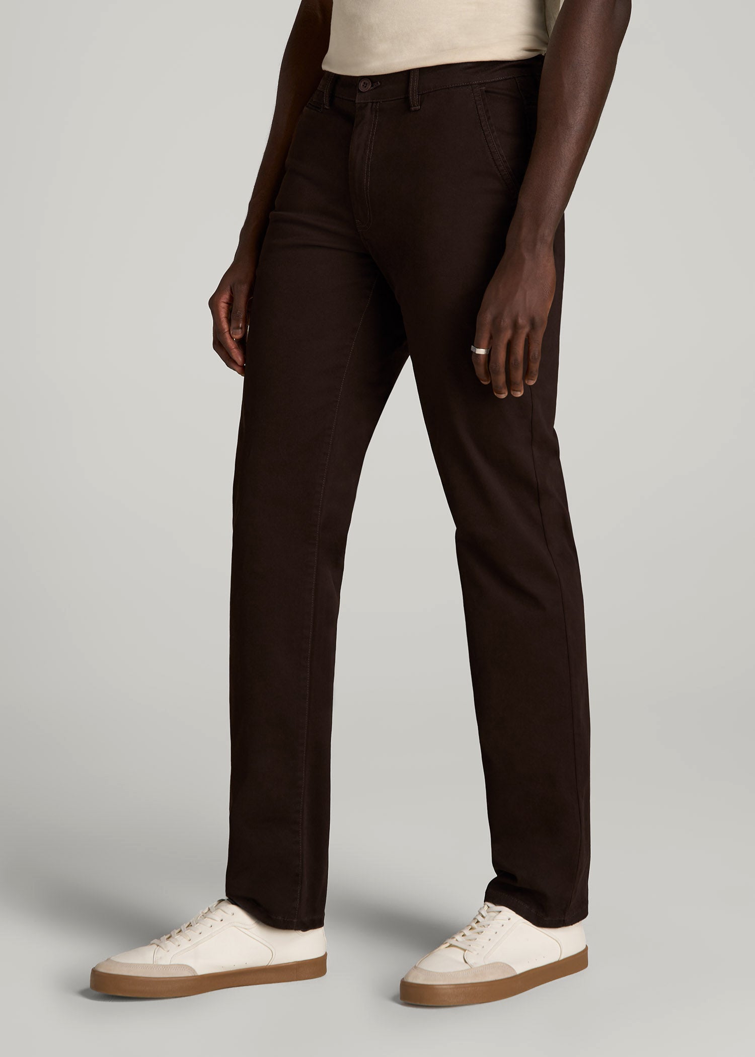 American Tall Men Carman TAPERED Chinos for Tall Men in Chocolate