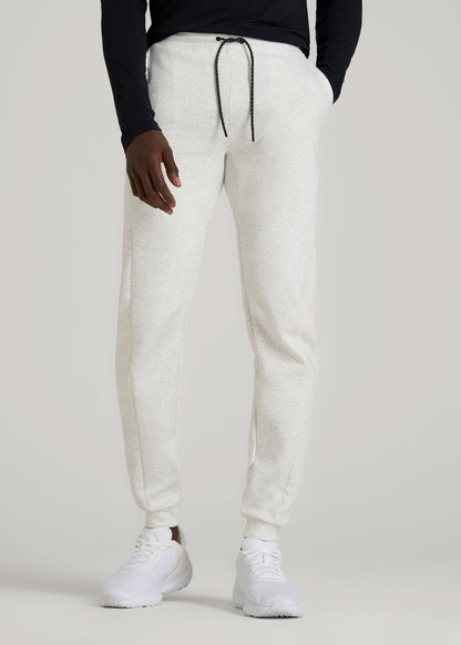 American Tall Men Tech Motion Fleece Joggers for Tall Men in Heather Frost